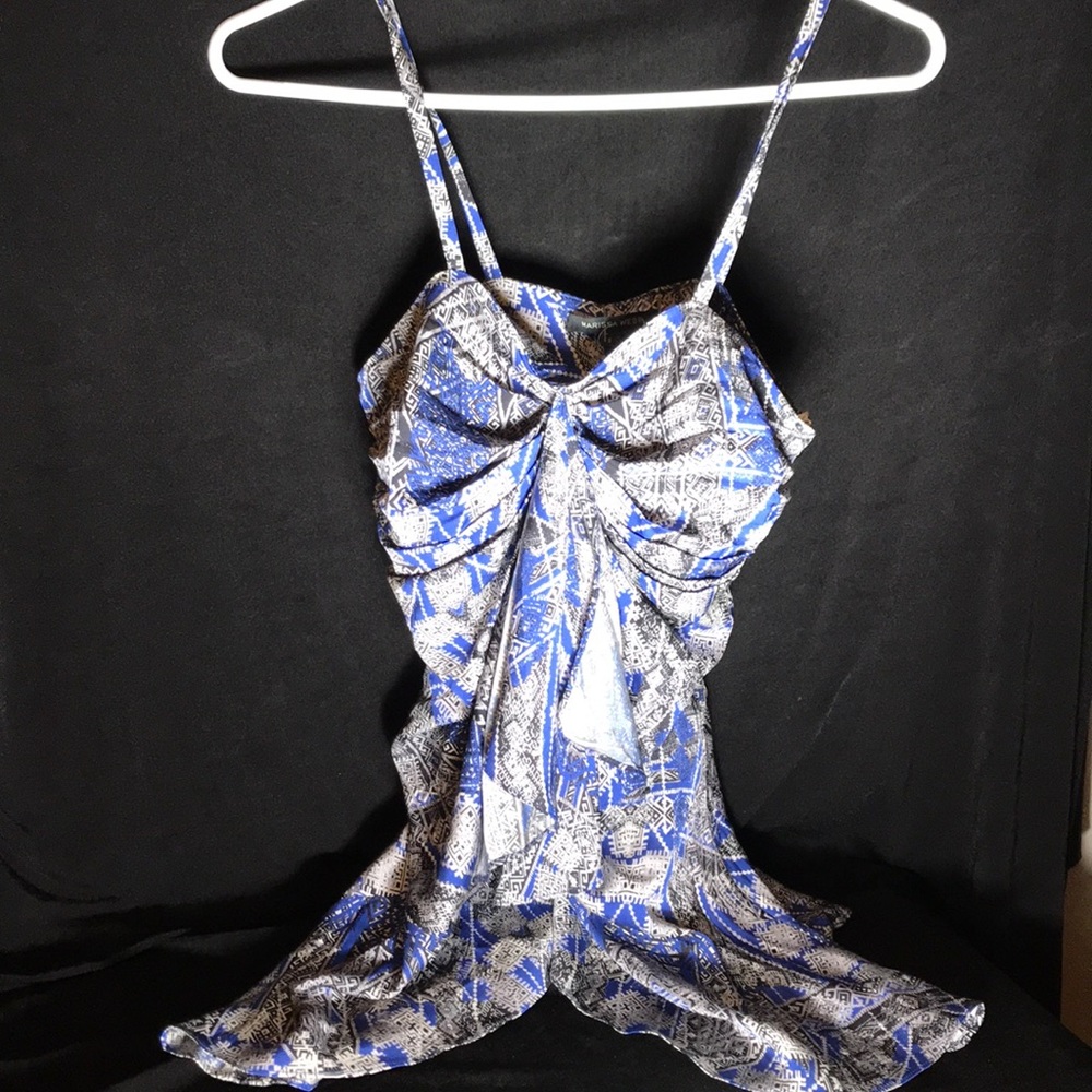 Cute white and blue, , Marissa Web top